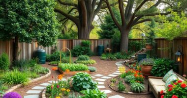 eco friendly garden oasis