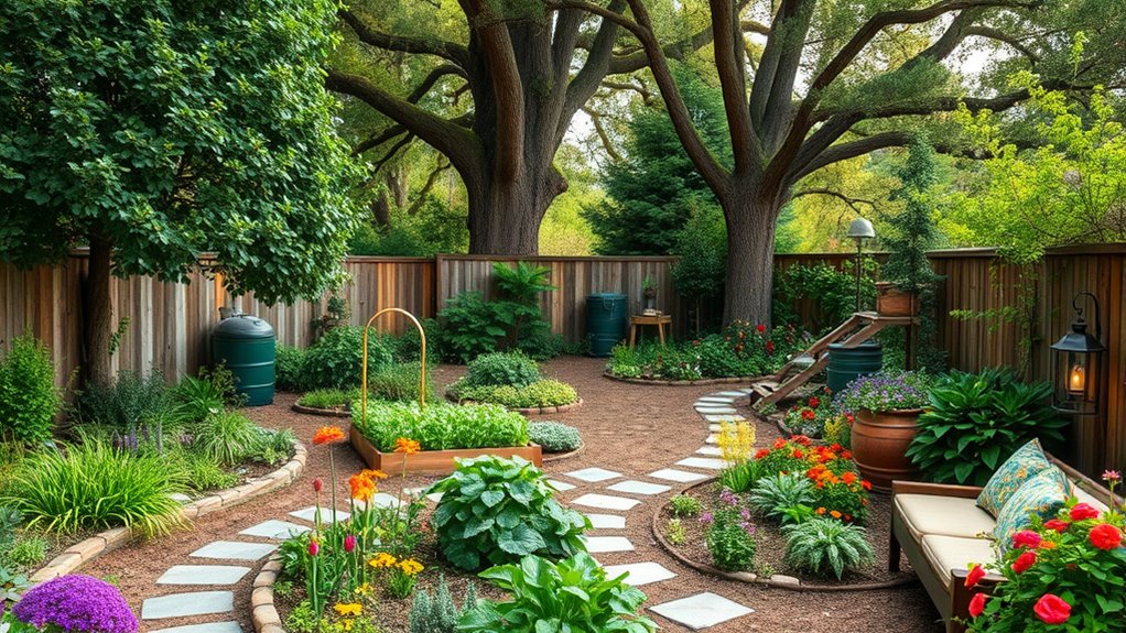 eco friendly garden oasis