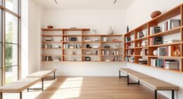 efficient shelving and seating