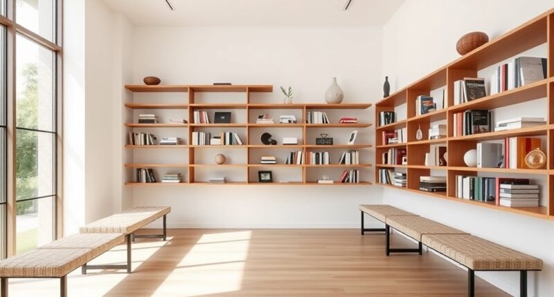 efficient shelving and seating