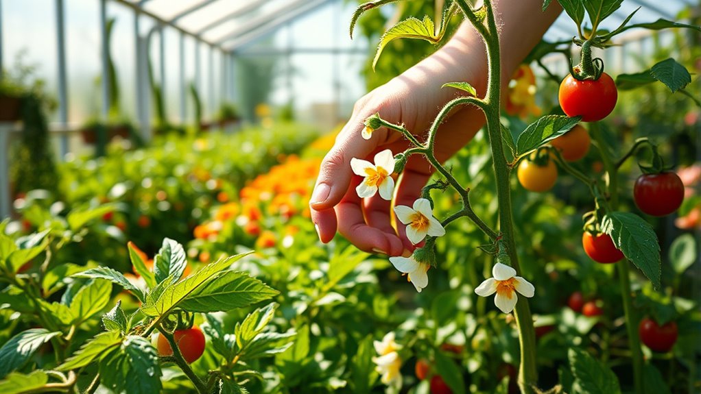 enhance greenhouse pollination techniques
