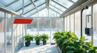 greenhouse winter heating setup