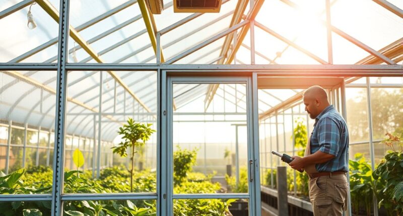 maintain and protect greenhouse structure