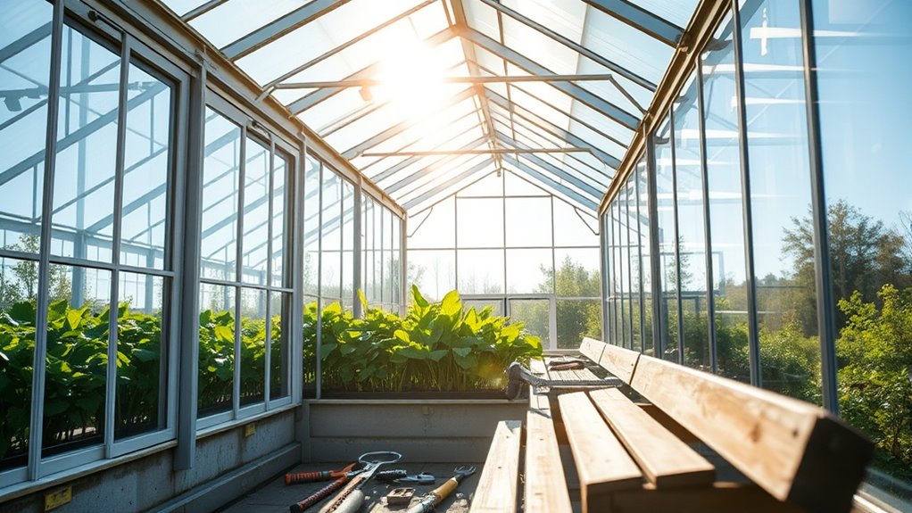 maintain greenhouse ventilation regularly