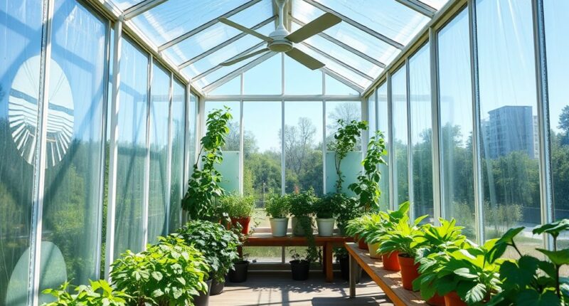 maintaining cool greenhouse environments