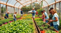 neighbors cultivating community gardens