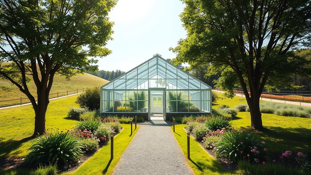 optimal greenhouse site orientation