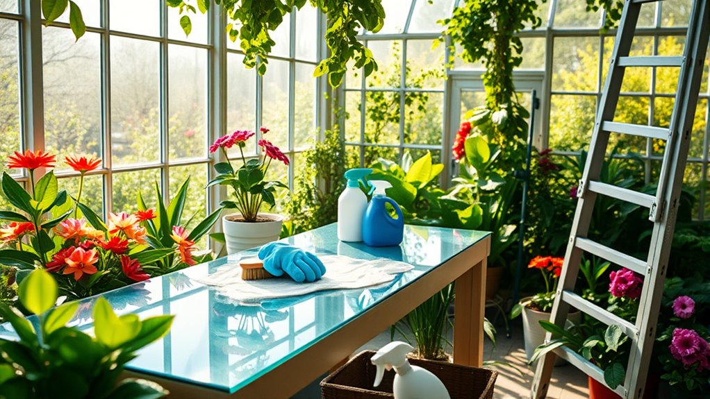 spring greenhouse cleaning tips