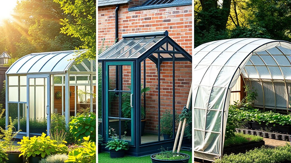 types of greenhouse structures