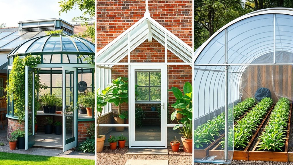 types of greenhouse structures