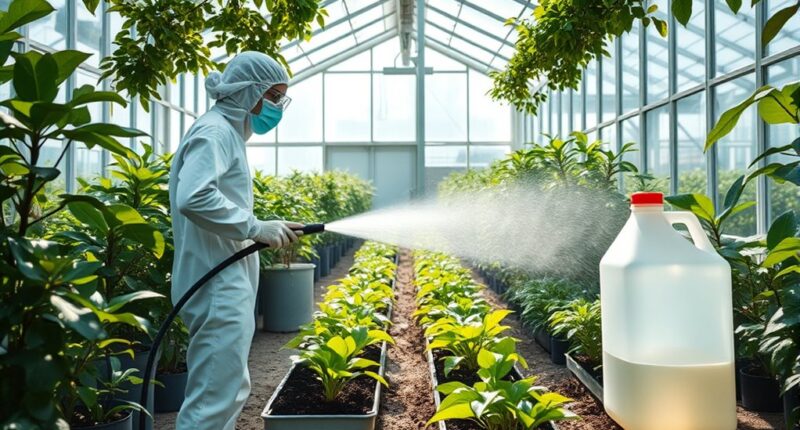 deep cleaning plant greenhouse