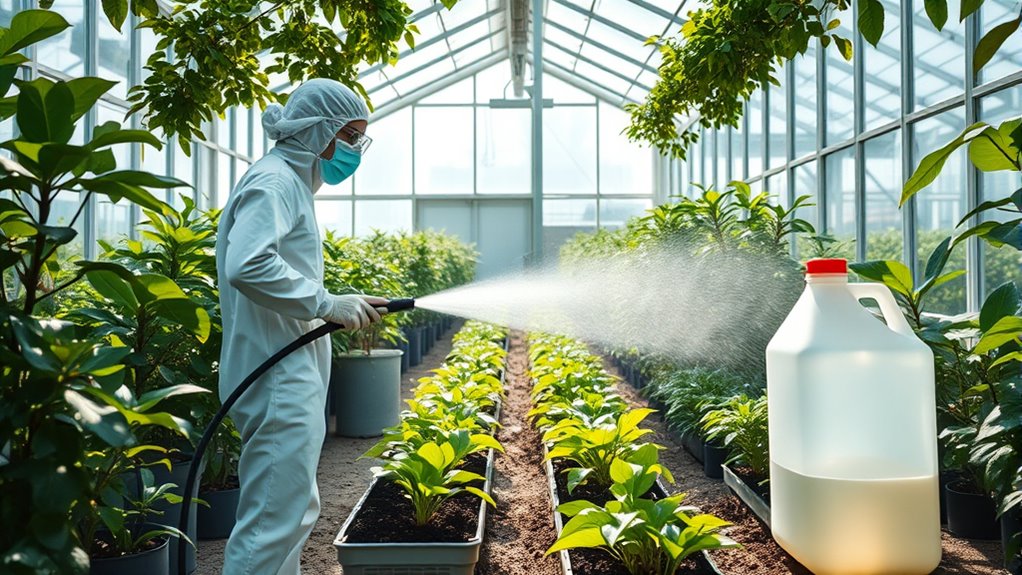 deep cleaning plant greenhouse