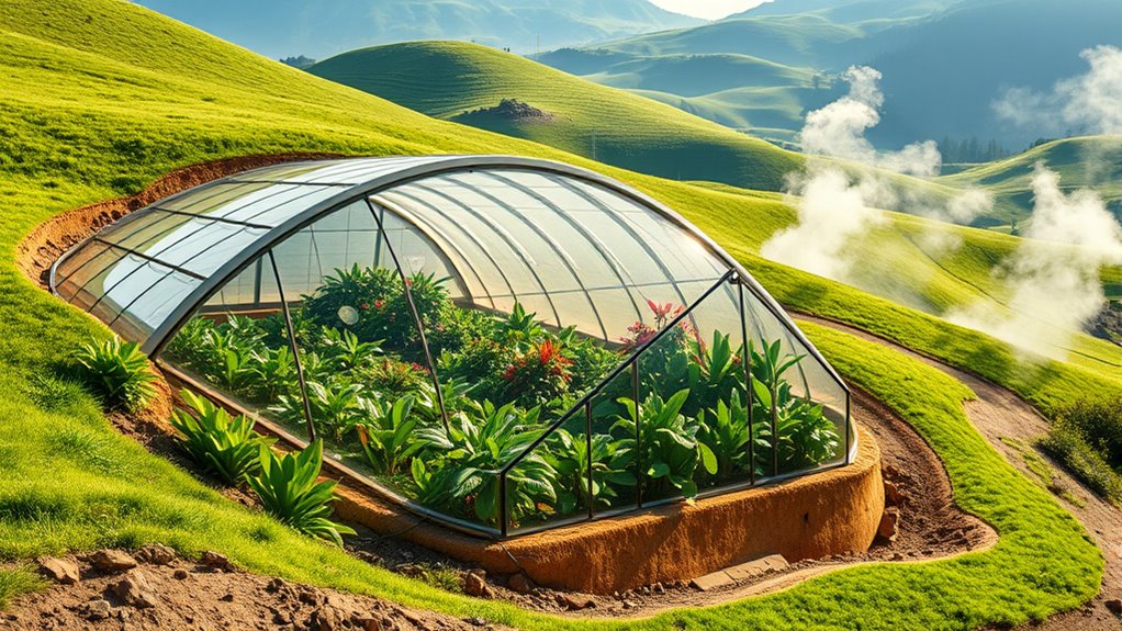 earth sheltered geothermal greenhouse benefits