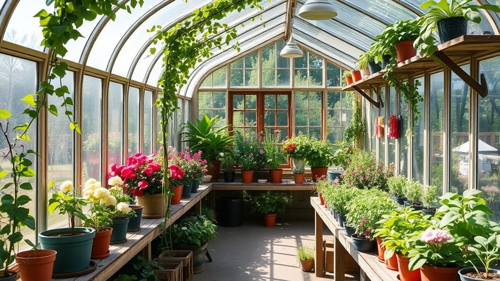eco friendly backyard greenhouse design