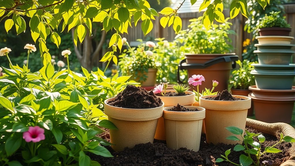 eco friendly minimal plastic pots