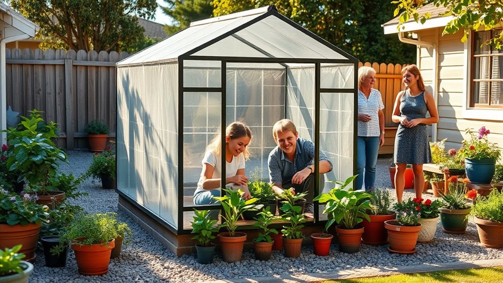 family friendly greenhouse building