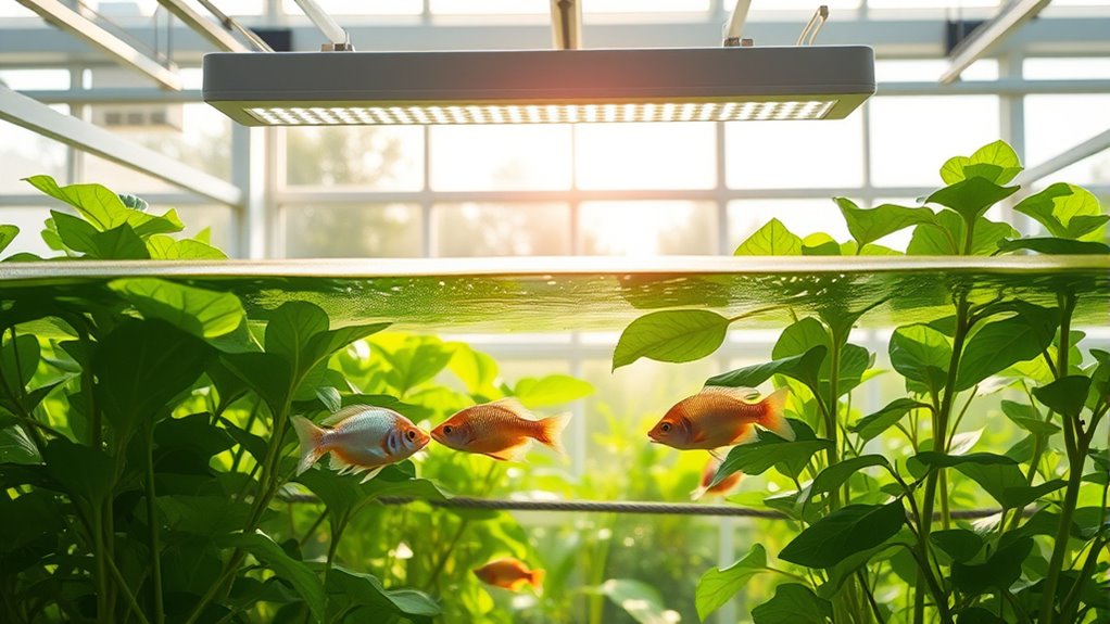 greenhouse aquaponics fish plants