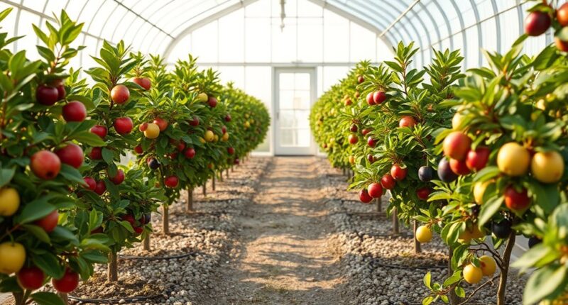 greenhouse dwarf orchard cultivation