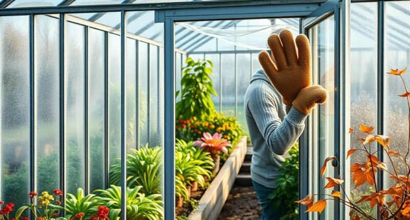 greenhouse frost fall preparation