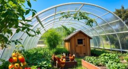 greenhouse integrated chicken coop
