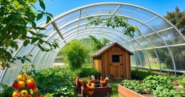 greenhouse integrated chicken coop