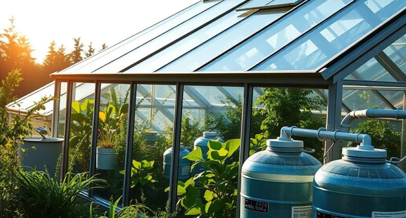 greenhouse rainwater solar integration