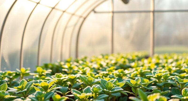 greenhouse shields seedlings from frost