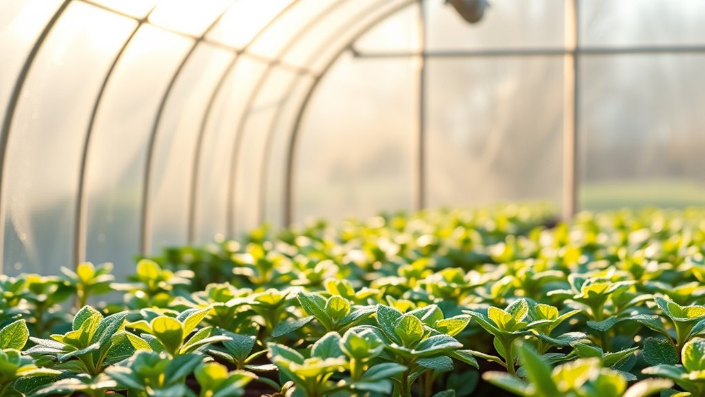 greenhouse shields seedlings from frost