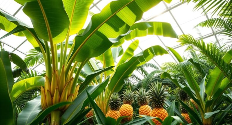 growing tropical fruit greenhouse