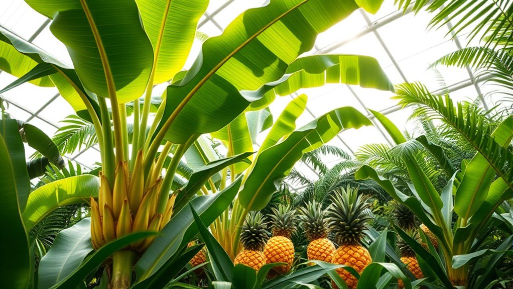 growing tropical fruit greenhouse