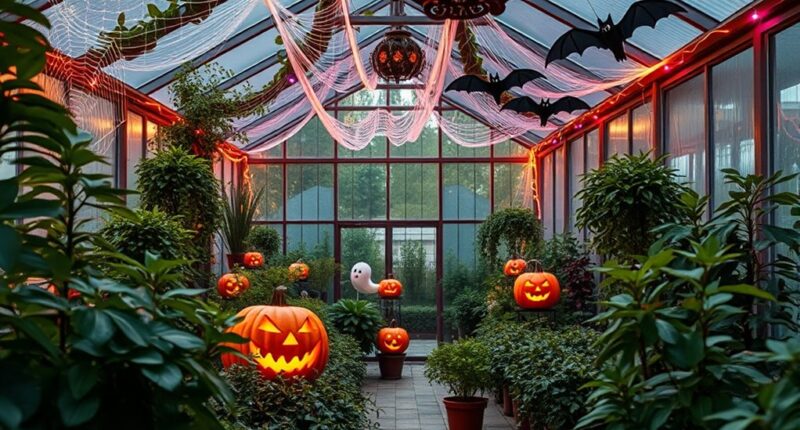 halloween greenhouse decoration ideas