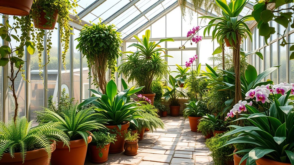 healing gardens with greenhouses