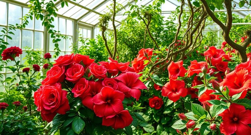 indoor greenhouse flowering plants