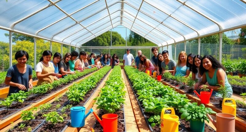 initiate community greenhouse project