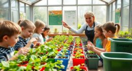 kids learn sustainability through greenhouse projects