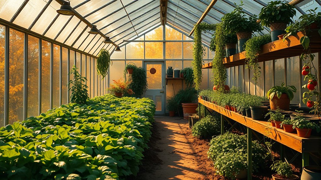 late fall greenhouse gardening