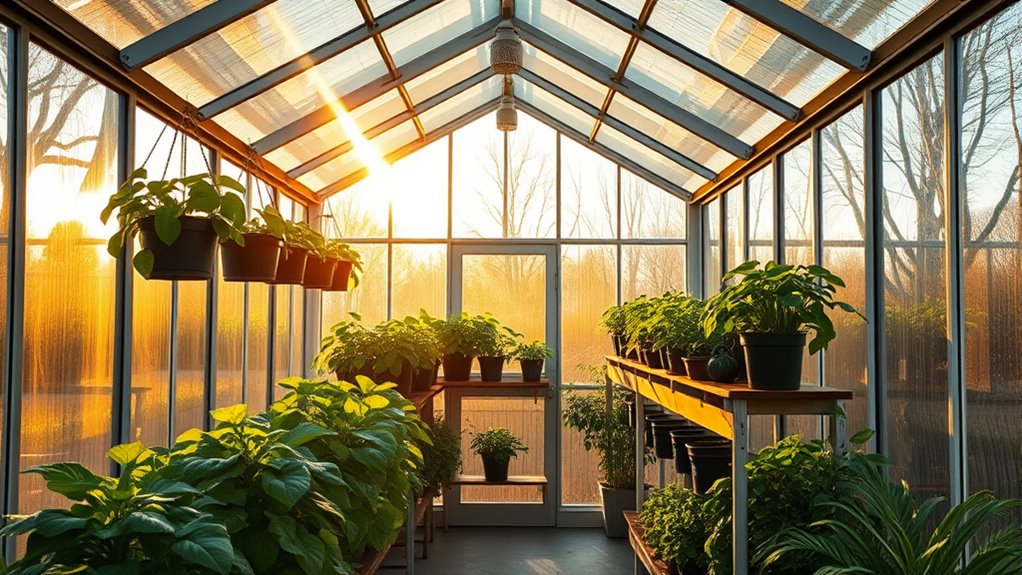 maximize greenhouse light efficiency