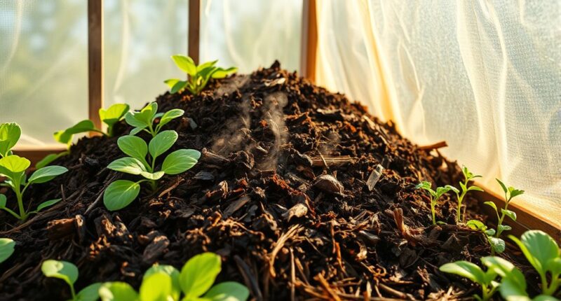 natural greenhouse compost heating