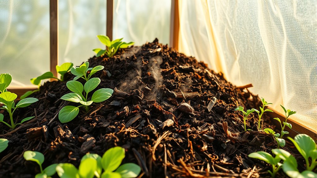 natural greenhouse compost heating