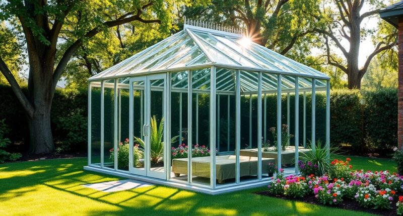 optimal yard greenhouse location