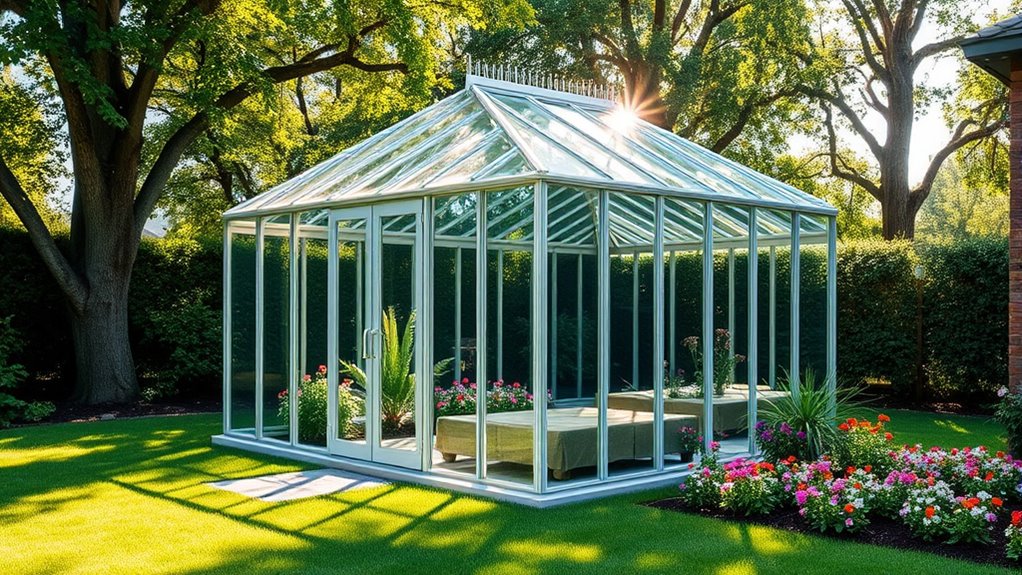 optimal yard greenhouse location