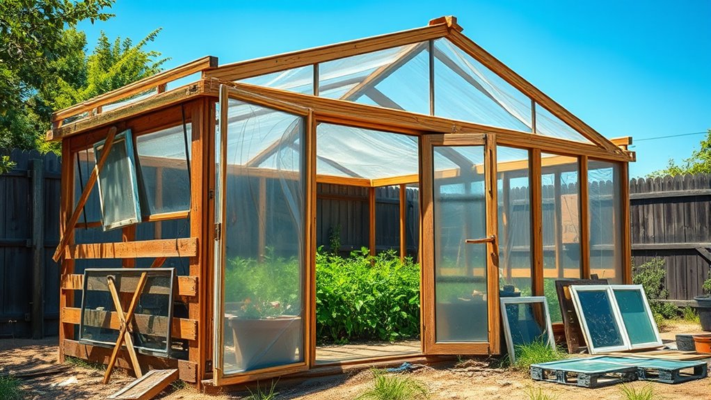 repurposed materials for greenhouse