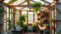 salvaged material greenhouse construction