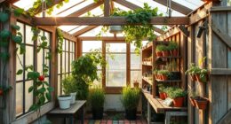 salvaged material greenhouse construction