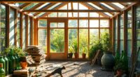 salvaged materials greenhouse construction