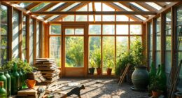 salvaged materials greenhouse construction