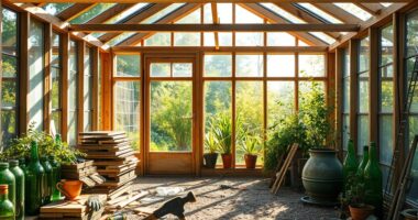 salvaged materials greenhouse construction
