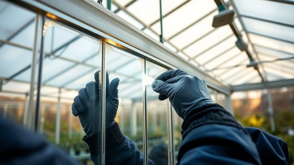 seal greenhouse ventilation gaps