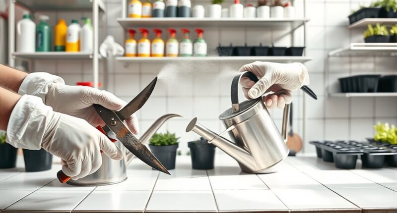 sterilize and store equipment