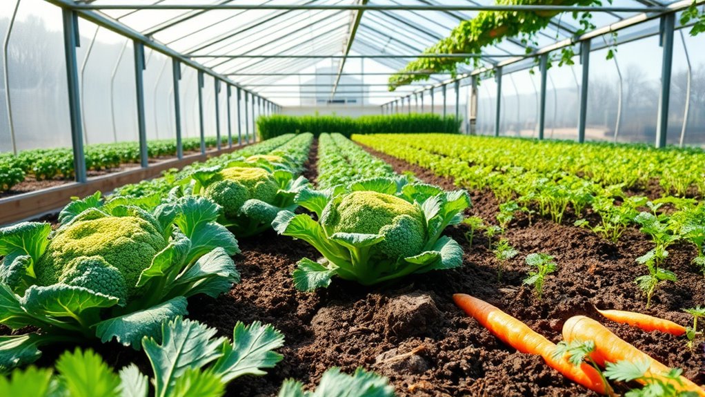winter greenhouse vegetable growing